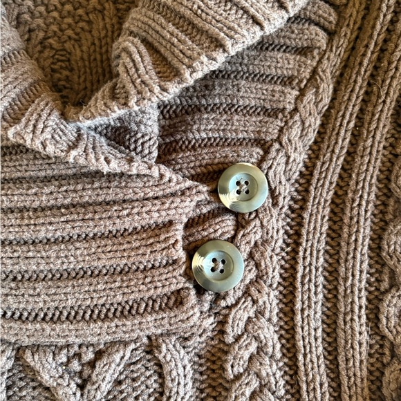 NWOT: Eddie Bauer Y2K Woman’s Large Dark Chocolate Cable Knit Cowl Sweater - Picture 3 of 6